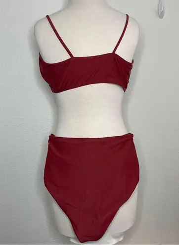 Bikini Rust Color Drawstring swimsuit bathing suit 2 piece Size XL