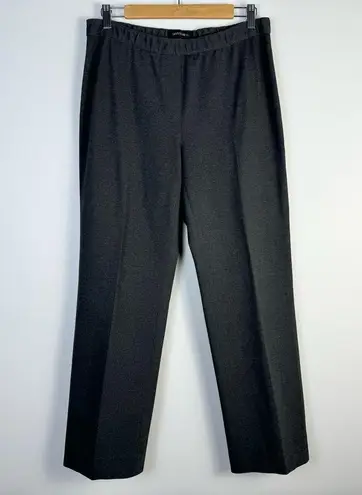 Lafayette 148  New York Italian Punto Milano Pant Charcoal Pull On Large Straight