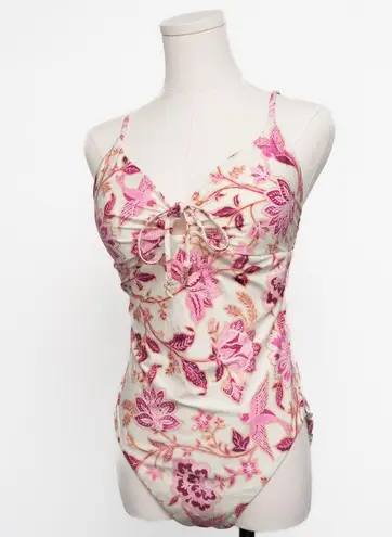 Seafolly | Floral Drawstring Keyhole One-piece Swimsuit