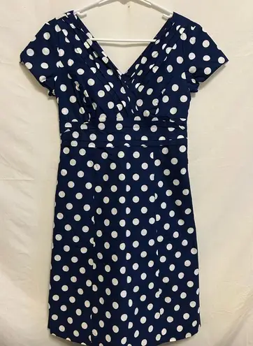 Boden USA Boden Regatta Navy White Polka Dots Dress Size 2P