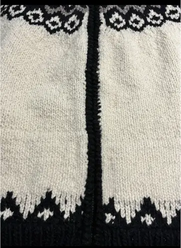 Handmade Handcrafted Ecuadorian Wool Knit Jacket | Andean Folk Art Zip Cardigan | Unisex Cozy Sweater