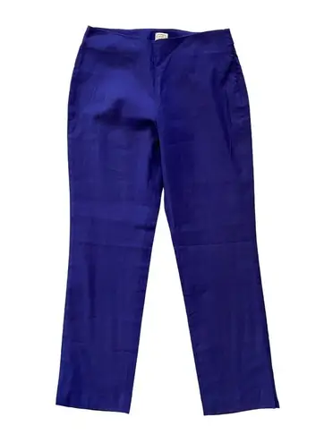 $650 VTG Agnona 42 6 Dress Trousers Pants Flat Front Purple/Blue High Rise Purple