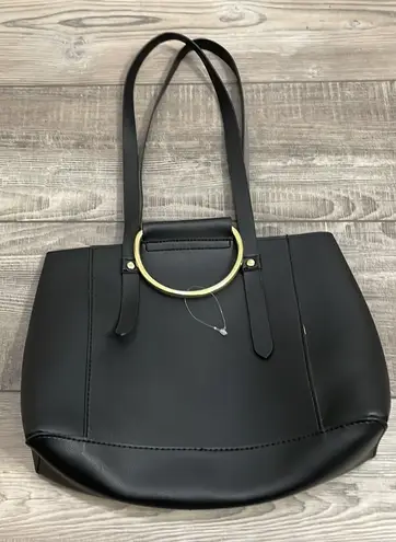 Vegan Leather Pearl Jillian Mini Tote Bag Black