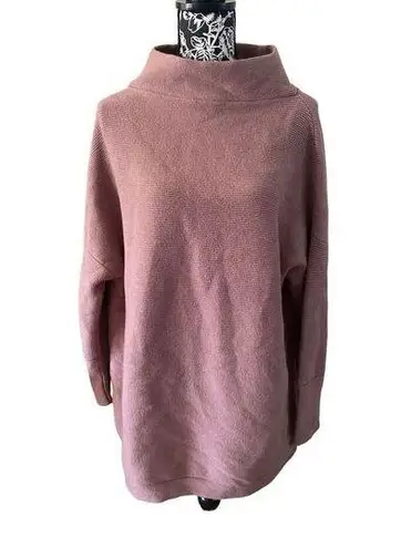 Pullover Knit Turtleneck Sweater Workwear Winter Casual School Pink Size L