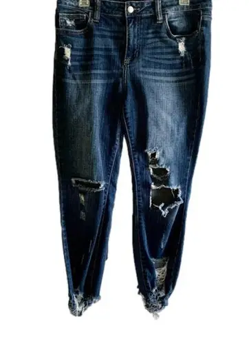 Harper  Blue Distressed Denim Jeans