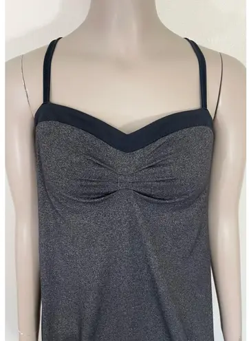 Lululemon Charcoal Grey & Black Pure Focus Tank