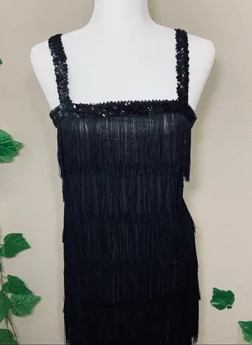 Flapper 1920’s Black Fringe Costume Halloween