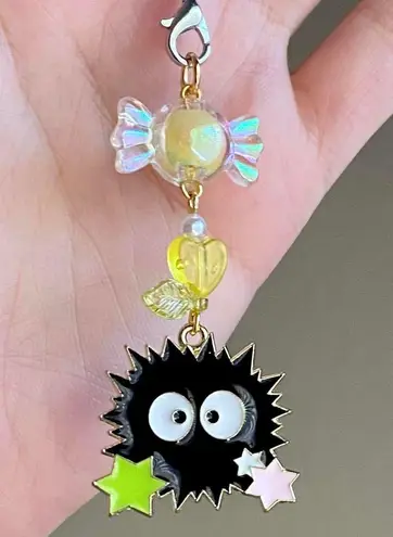 Handmade Kawaii y2k soot star dangle phone strap/bag charm/keychain/display⭐️🌀🍬💕