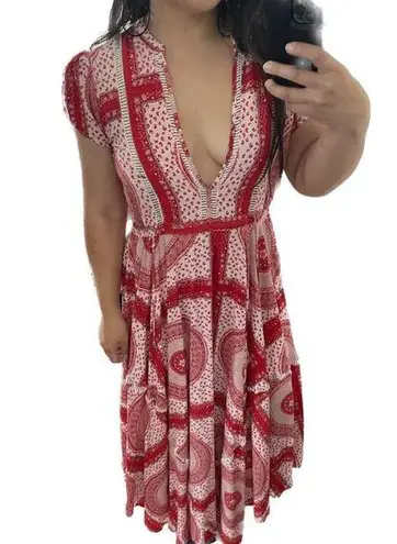 Jaase Salty Crush x Paisley Maxi Dress Red/White (Small)