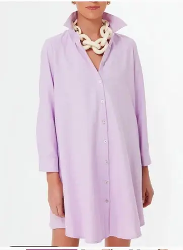 Tuckernuck Pomander Place Lavender Oxford Harris Shirt Dress W1829 Sz S Purple