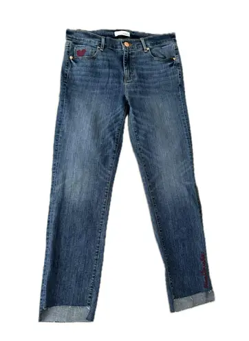 The Loft Embroidered Modern Straight Jeans