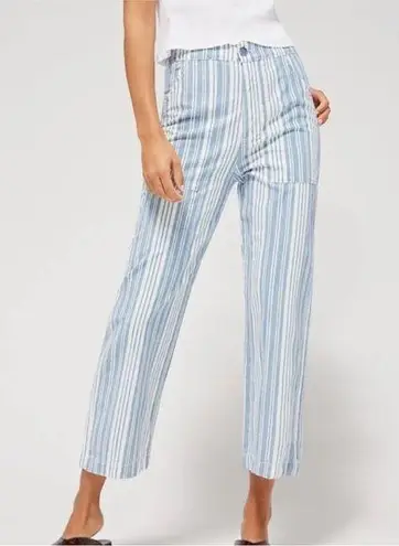 Lacausa 2 Rowan Cotton Pants in Blue Stripes