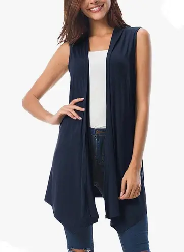 Urban Coco sleeveless, asymmetrical hem lightweight cardigan vest, size XXL, NWT
