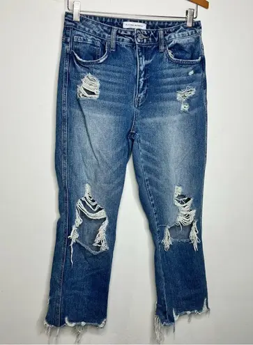 Vervet Flying Monkey ultra high rise straight jeans distressed destroyed jeans size 26