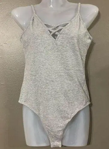 Ambiance Womens Grey Bodysuit