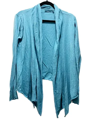 prAna Cardigan Wrap Sweater Teal Blue Long Sleeve Open Front Sz Medium