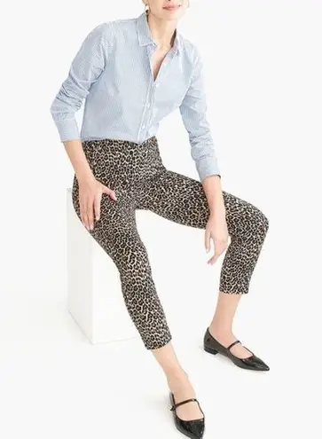 J.Crew  Leopard -print Winnie pant in stretch cotton capris  Size 10 H684 NWT