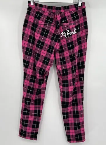 Disney  Hot Topic Minnie Mouse Trousers Pants Pink Black Plaid Women’s Size Large