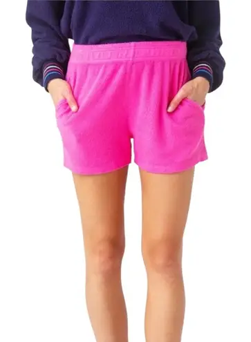 Sundry Shorts Women Medium Pink Faux Sherpa NWT Athletic Athleisure Preppy Yoga