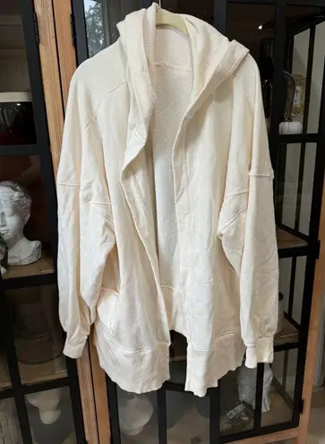 FP Movement Cardigan hoodie sweater Renegade Hooded Jacket canvas Free People White