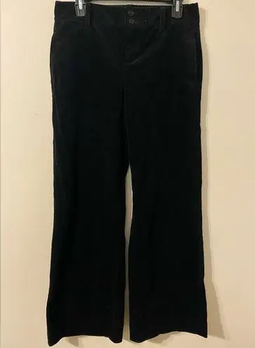 Ralph Lauren Womens LRL Lauren  Black Wide Leg Corduroys Size 6