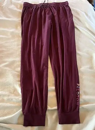 Peloton | Women's Drawstring Activewear Jogger Sweat Pants Burgundy | Large