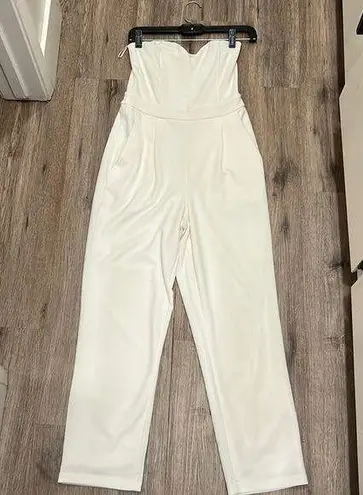 EXPRESS White  Jumpsuit. Perfect for wedding rehearsal dinner. Size 2.