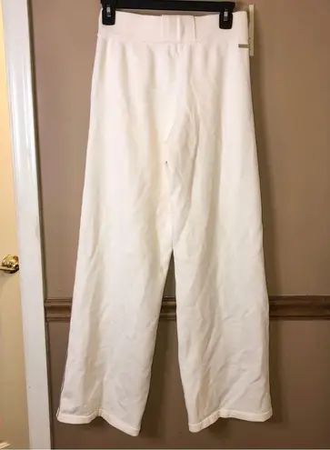 Alala  Framed Knit Wide Leg Straight Pants Cream Size XS