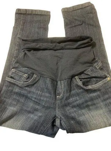 Oh Baby By Motherhood Maternity Jeans Dark Wash Denim Stretchy Panel Skinny Sz M Size M