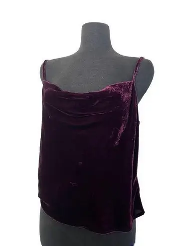 Banana Republic  | Velvet  Cowl Neck Tank Top  Burgundy Camisole