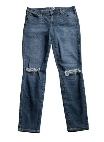 Paige  Verdugo Ankle Skinny Jean IKE Destructed DNM981 Blue Size 31 NWOT mid rise