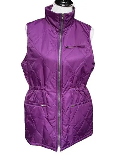 Anne Klein A Line  Nylon Vest Purple Size Small