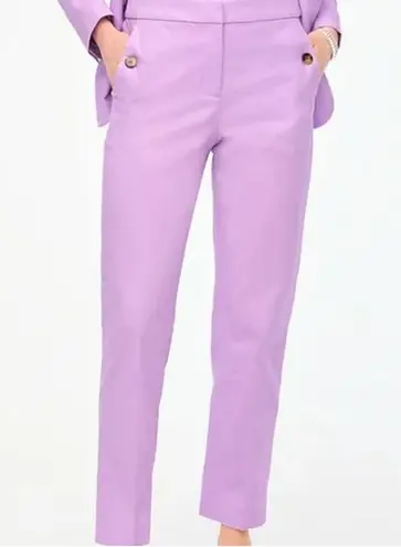 J. Crew Factory Sailor Pant Women 8 Linen Cotton Blend Ankle Lightweight Purple