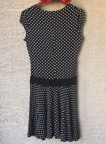 Boston Proper B&W Polka Dot Mini Dress