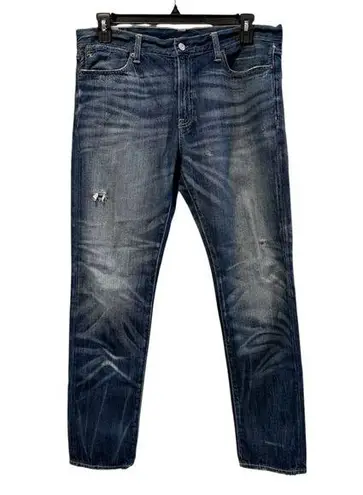 Polo Ralph Vintage Lauren Astor Slim Distressed Boyfriend Blue Jeans Size 14