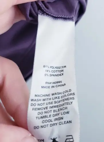 Peloton Solfire Collaboration Athletic Short Sleeve Plum Crew Neckline Shirt