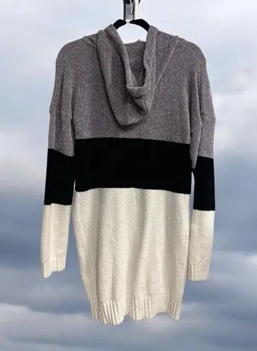 Say What? Say What? Soft Sweater Hoodie Dress Women's Sz M ColorBlock Long Sleeve