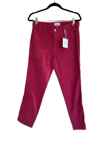 Pistola NWT  X Revolve Erin High Rise Utility Crop Straight Leg Pant In Hibiscus