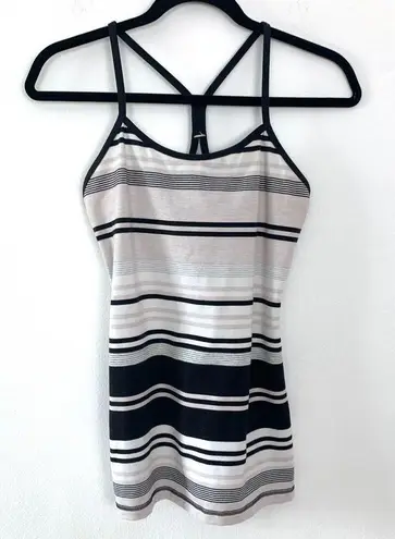 Lululemon  Power Y Tank *Luon Groovy Stripe Black 6