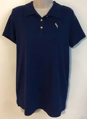 š Pappagallo pullover short sleeve solid navy blue polo top large