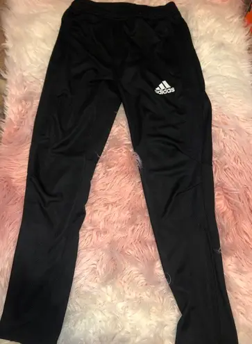 Adidas Black Three Stripe Joggers