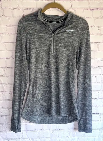 Nike  Dri-Fit‎ Heather Gray Quarter-Zip Athletic Running Pullover Woman’s Size XS thumbnail 1