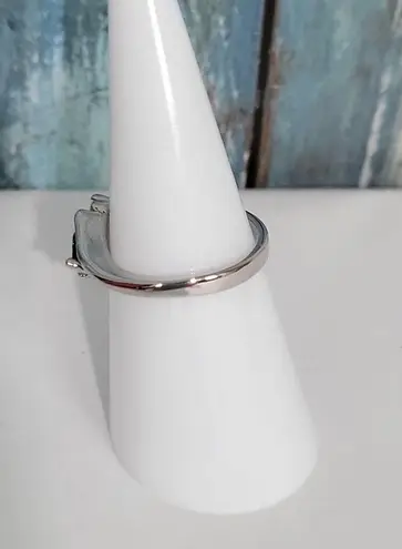 Blue Kyanite & CZ Silver ring size 6