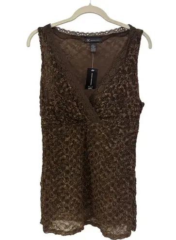 INC International Concepts Brown Lace Cami Top Size M New with Tags Size M