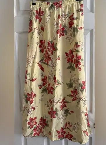 TSD TWO STAR DOG Floral Linen Maxi Skirt. Size Medium