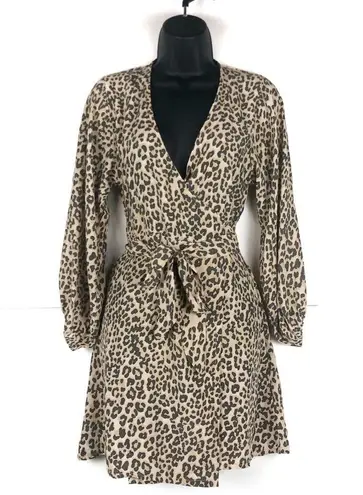 Faithfull the Brand Leopard Baja Wrap Mini Dress 2