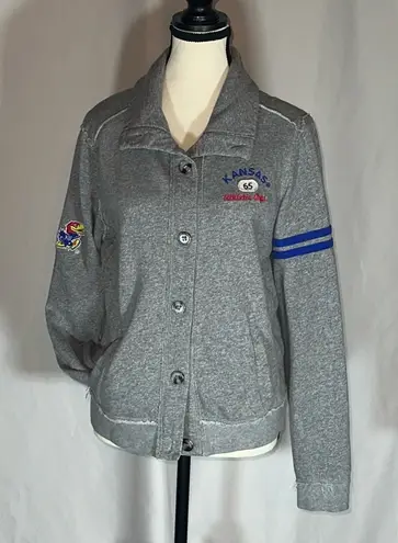 Colosseum  Athletics Kansas Jayhawks Button Up Sweater - Image 1