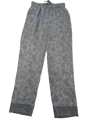J. McLaughlin Pants Womens Small Snakeskin Print Drawstring Lightweight Lounge