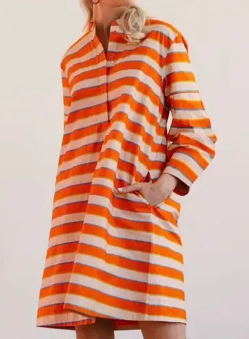 SUNSHINE TIENDA | Hidalgo Stripe Milly Dress Orange Blue Nude Gold | Small