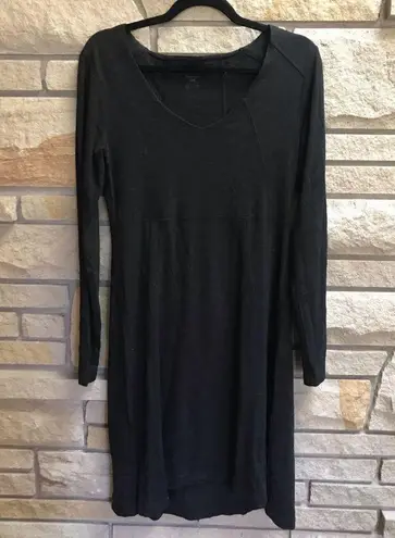 Horny Toad Toad & Co Dress Black v Neck Quarter Sleeve Small